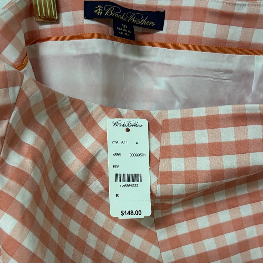 Brooks Brothers Pink and White A-Line Skirt - Picture 3 of 4